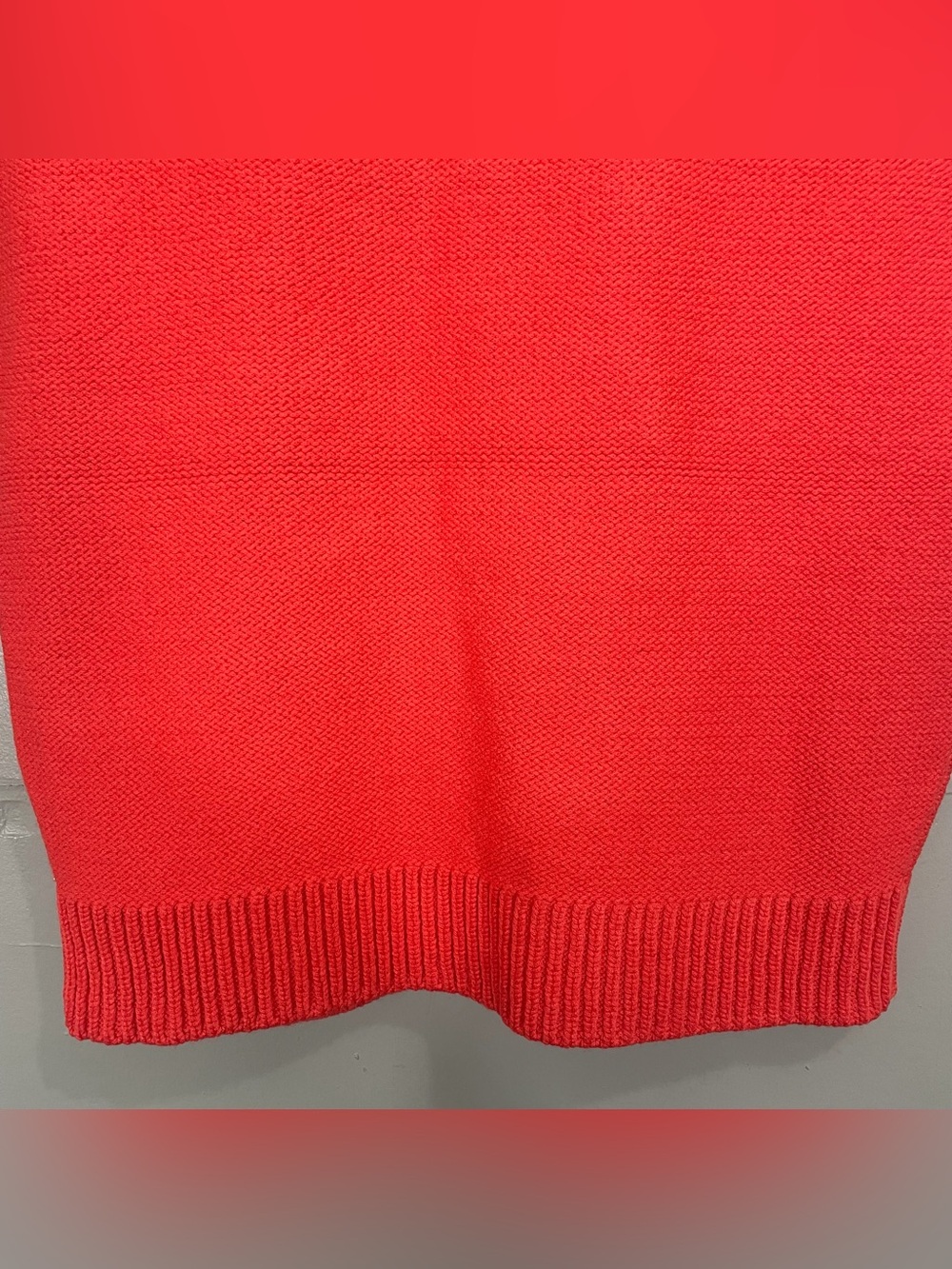 Pearl by Lela Rose Sweater Vest 3D Pom Pom Knitted Orange Women Medium - Picture 7 of 8